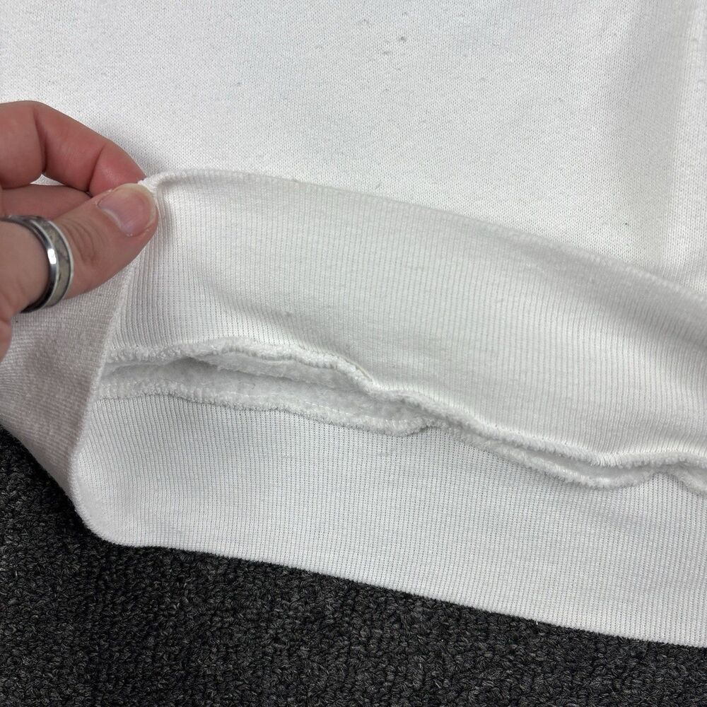 Vintage Hanes Sweatshirt 90 Collared Hummingbird Grandmacore Pullover Size Large - Picture 5 of 8